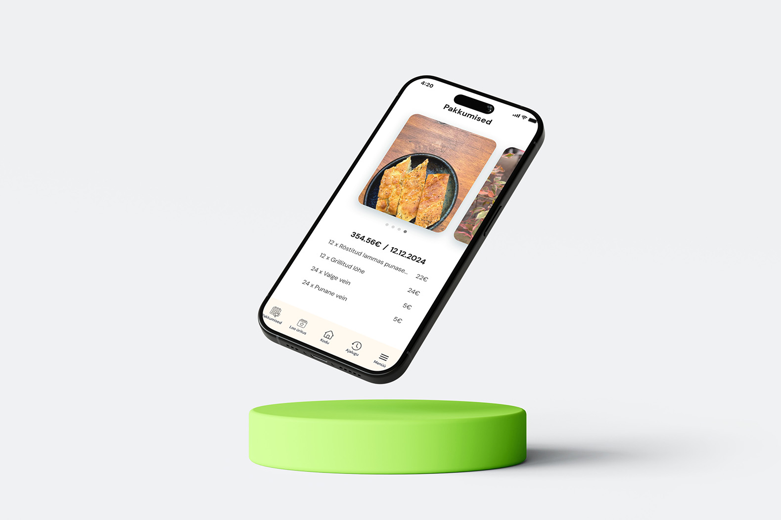 Allicater iOS rakendus: catering tellimine mobiilis